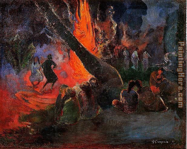 Fire Dance painting - Paul Gauguin Fire Dance art painting